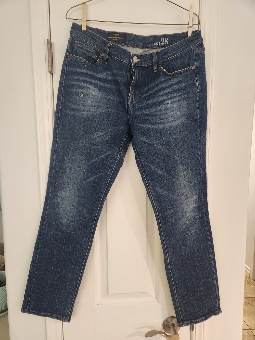 J Crew Broken In Boyfriend Jeans Size 28 GUC